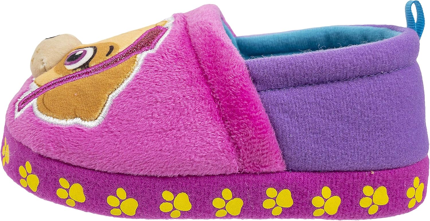  | Paw Patrol Toddler Slippers, Chase Marshall, Skye Everest Plush Slipper, Toddler Size 5/6 to 11/12 | Slippers