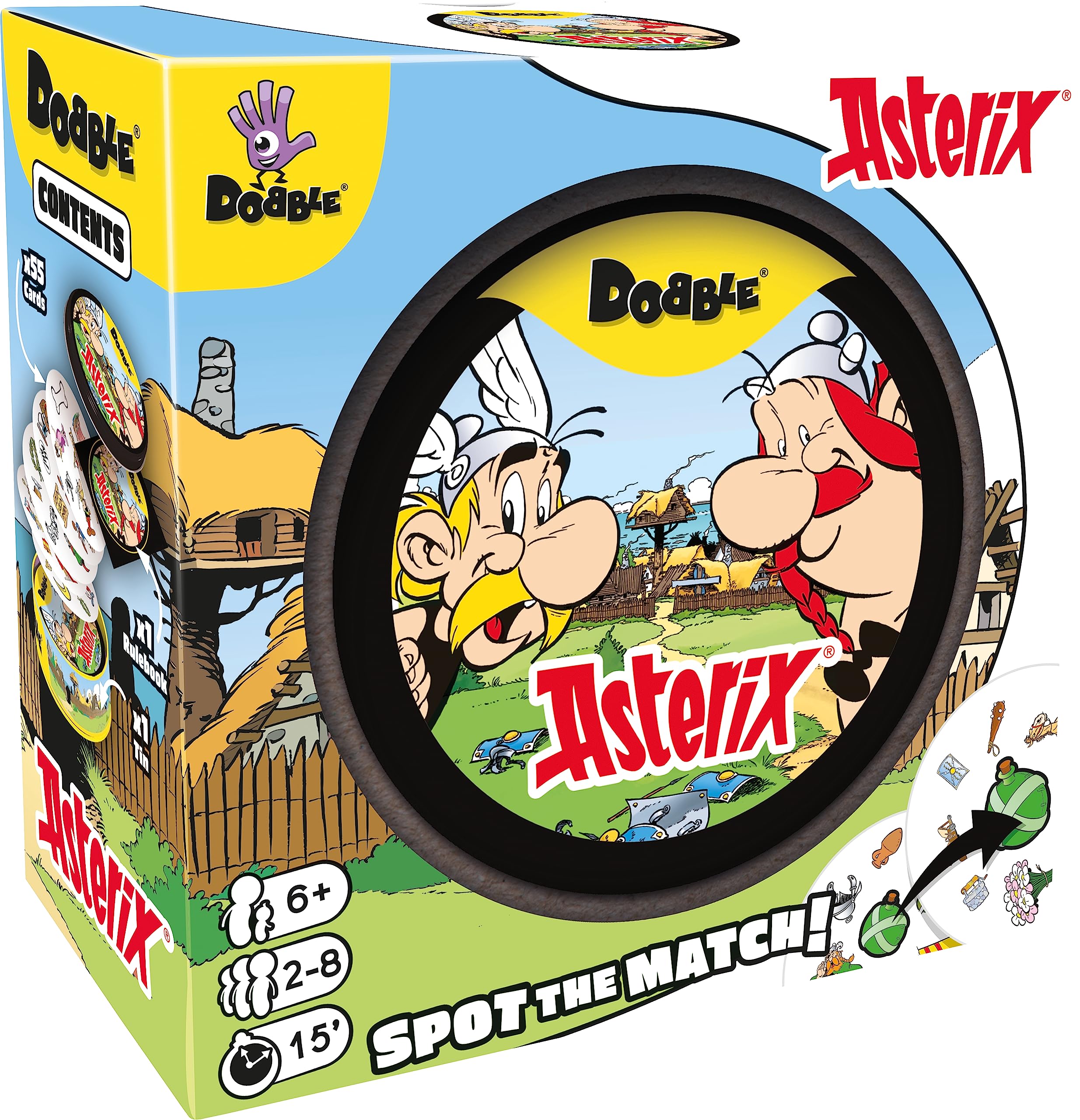 Asmodee | Dobble Asterix | Kids Card Game | Ages 6+ | 2-8 Players | 15 Minutes Playing Time — image 1