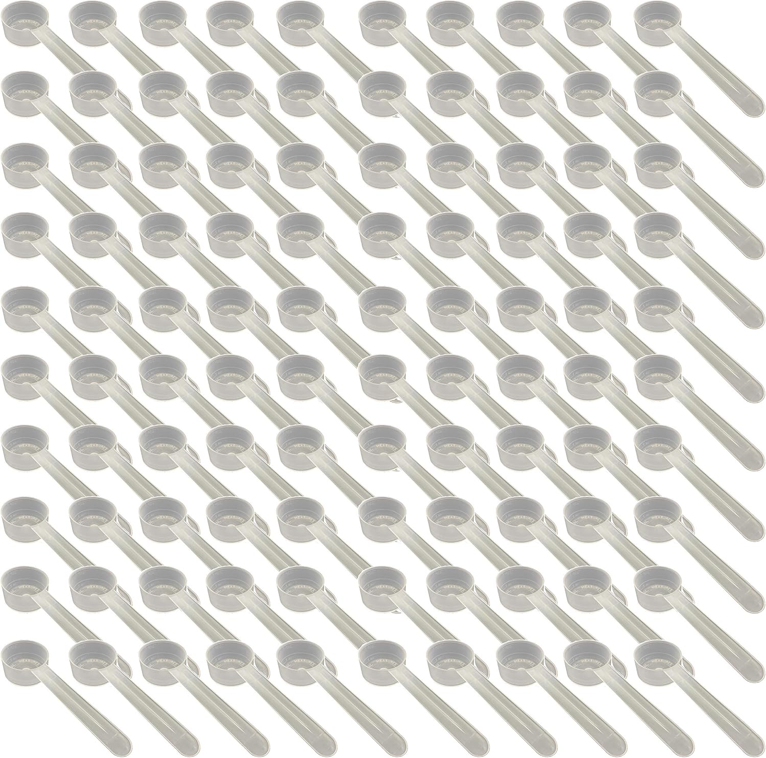 1 Tablespoon (1/2 Oz. | 14.7 mL | 1/16 Cup) Long Handle Measuring Scoops for Coffee, Protein Powder and other Dry Goods | Food Grade | BPA & Phthalate Free (100)