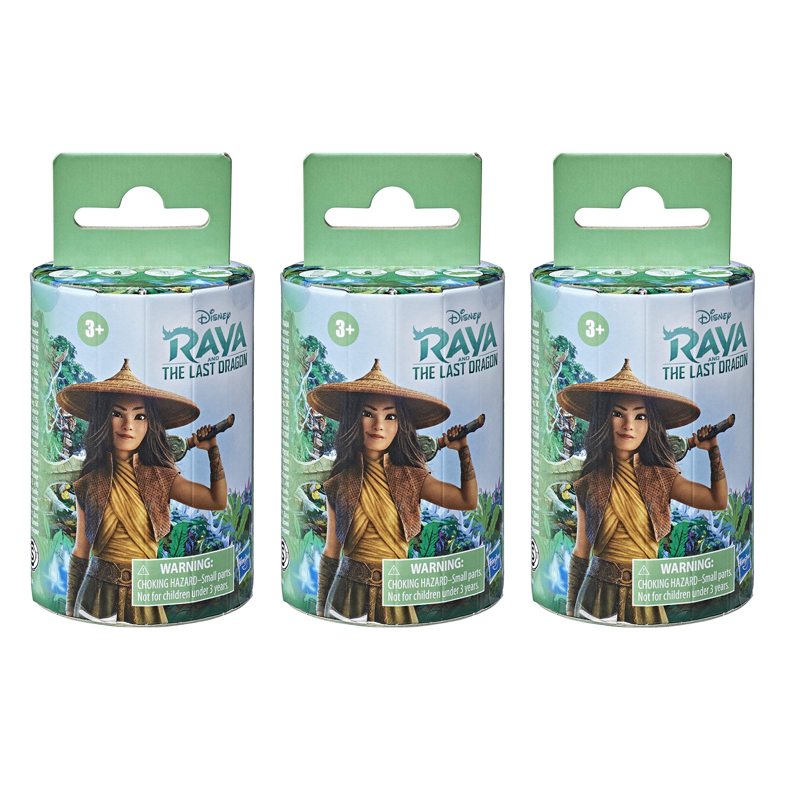 Disney Raya and the Last Dragon Surprise Blind Box 3-Pack, 3 Dolls and 6 Accessories, Toy for Kids 3 and Up