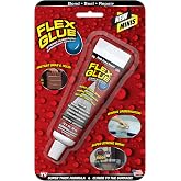 Flex Glue Rubberized Waterproof Adhesive, White, 0.75 oz Mini Tube, 1-Pack | Instant grab adhesive, works underwater, no run or drip, UV resistant, paintable, pools, showers, concrete, brick, wood, RV