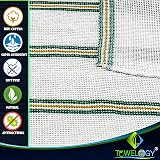 Towelogy 5 Pack Cotton Dish Cloths White Green Striped 35x40cm view 7