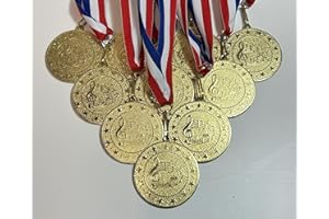 Express Medals Various 10 Pack Styles of Music Award Medals with Neck Ribbons Trophy Award Prize Gift