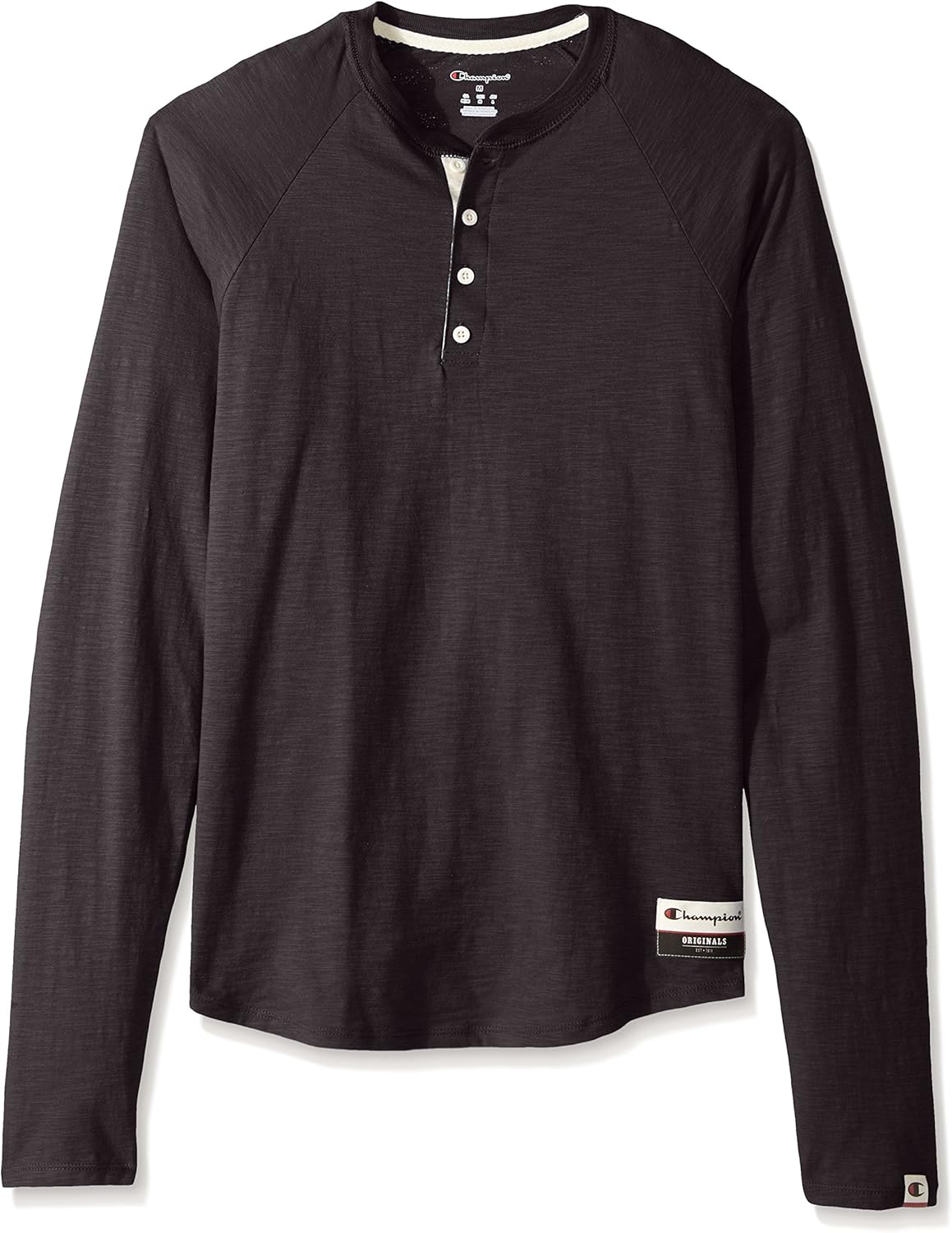 Champion Men's Authentic Originals Long Sleeve Henley at  Men’s Clothing store