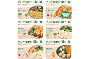 Nurture Life Kids Meals, Healthy Toddler & Kid Pasta Favorites, Organic Focus, Toddler Snack, Freshly Made Food for Children & School Kids, Ready to Eat Snack, Toddler Meal Set, 6-Meal Variety Pack