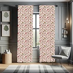 Ambesonne Christmas Window Curtains, Cartoon Design