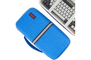 Kingshion Hard 75% Keyboard Case, Hard Travel Storage Case for 84 Key Portable Keyboard, Compatible with Keychron K2, Logitech POP Keys Mechanical Keyboard. (BAG ONIY)-Dark Blue