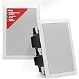 Pyle In-Wall / In-Ceiling Dual 5.25'' Enclosed Speaker Systems, 2-Way Flush Mount Stereo Speakers (Pair)
