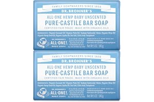 Dr. Bronner's Pure-Castile Baby Unscented Magic Bar Soaps - Made with Regenerative Organic Certified Oils - For Face, Hand, Hair Gentle on Sensitive Skin - Soap Bars for Men & Women - 2 Pack, 5 oz