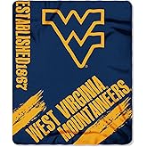 Northwest NCAA West Virginia Mountaineers Unisex-Adult Fleece Throw Blanket, 50" x 60", Painted