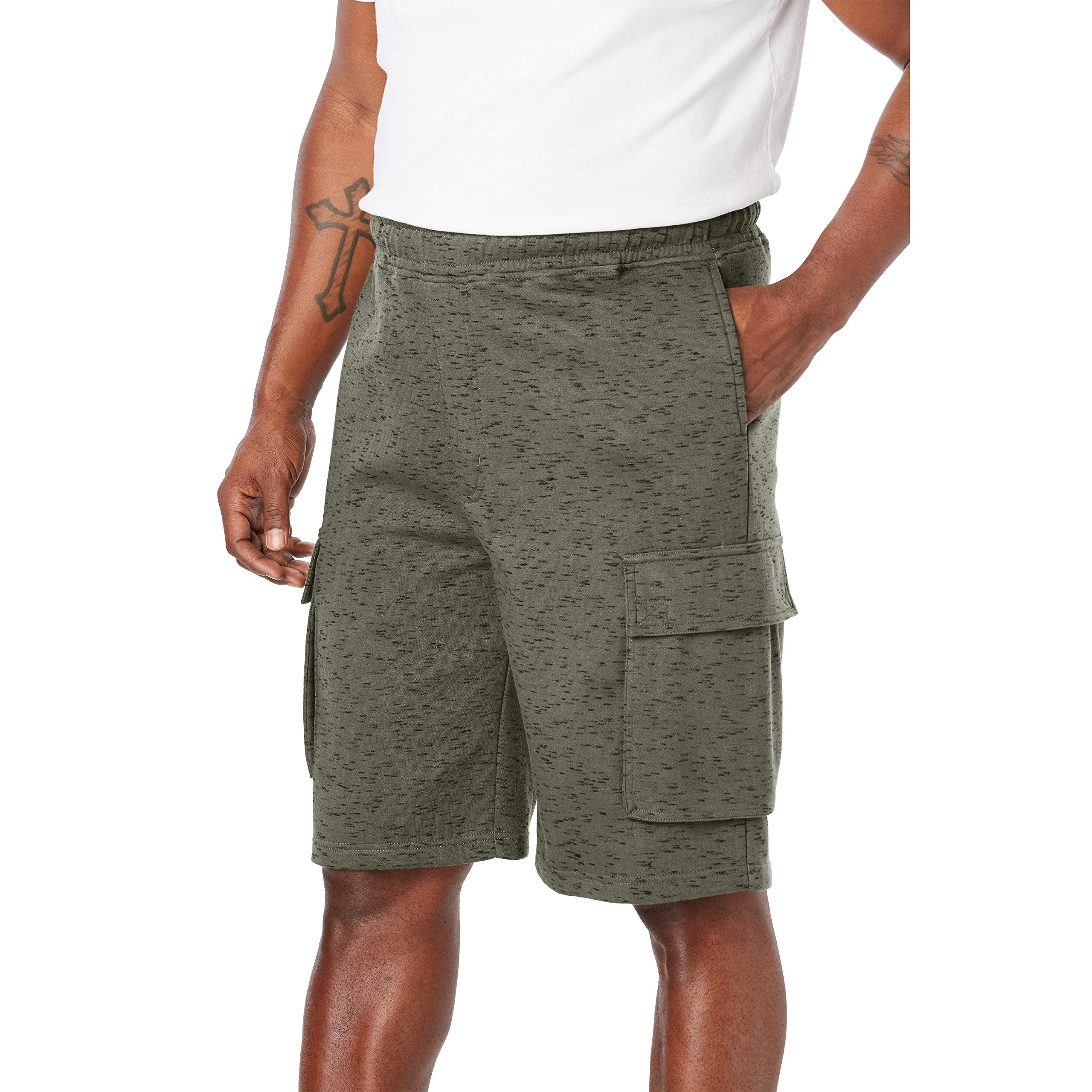 Clothing, Shoes & Jewelry Men Clothing Greatrees Mens Big & Tall Elastic Waist Fleece Cargo 
