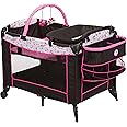 Disney Baby Sweet Wonder Playard, Foldable Baby Playpen: With Newborn Bassinet, Toy Arch, and Carry Bag, Minnie Garden Deligh