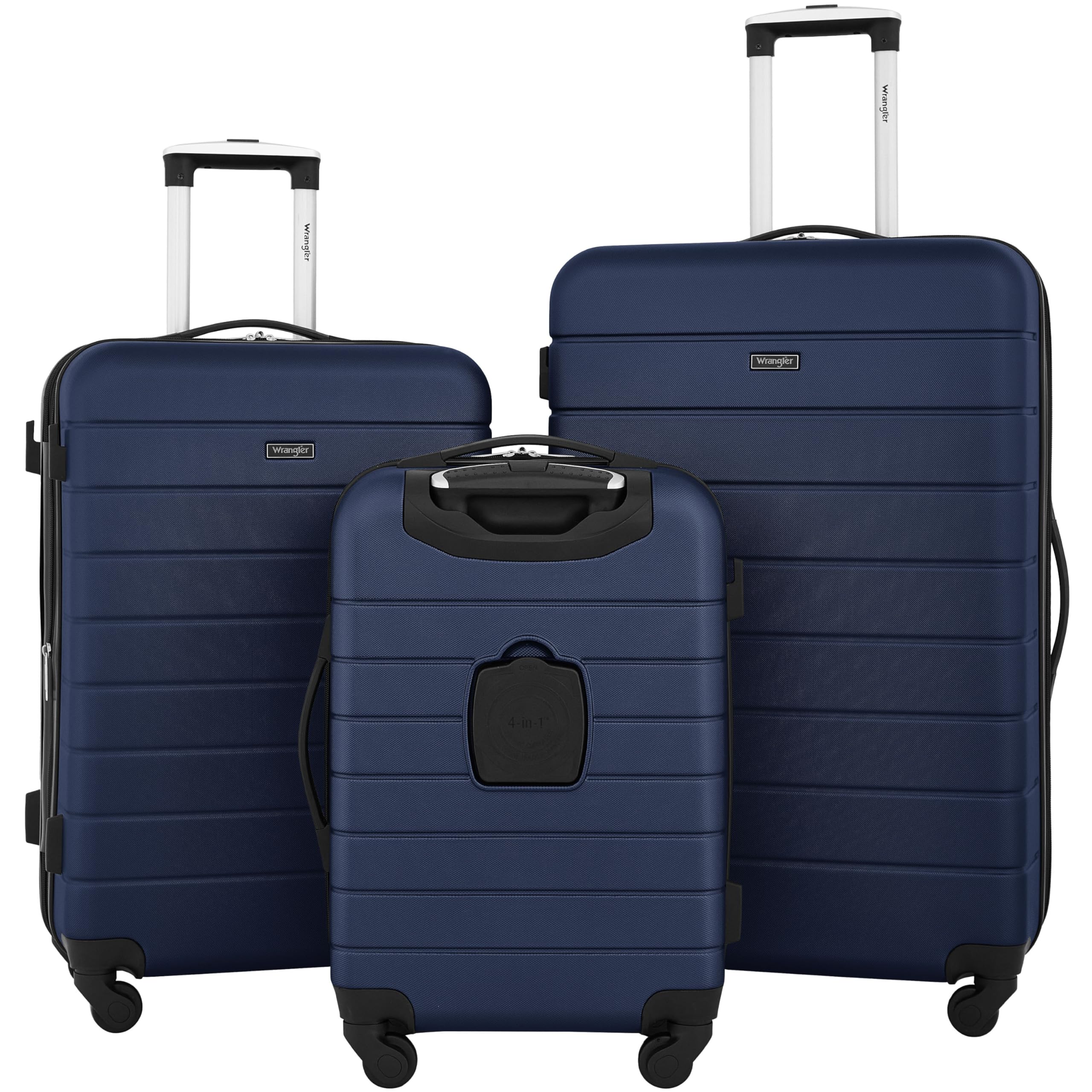 Photo 1 of *PARTIAL SET - ONLY 1 pc*
Wrangler Smart Spinner Hardside Luggage, 3 Piece Set, Navy Blue
