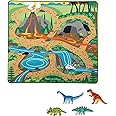 Melissa & Doug Prehistoric Playground Dinosaur Activity Rug (39 x 36 inches) - 4 Toy Animals