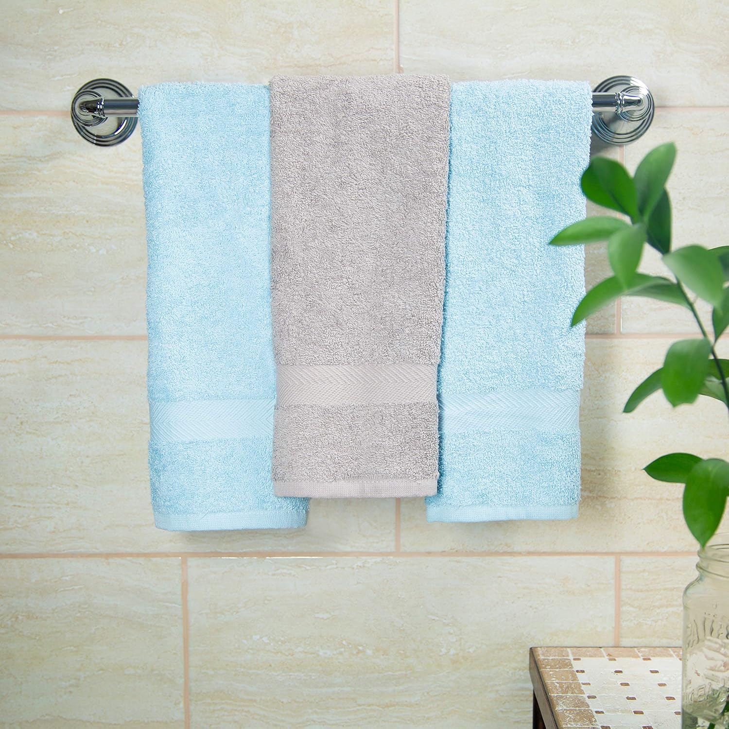 COTTON CRAFT 14 Pack Multi Color Hand Towels 100 Ringspun Cotton