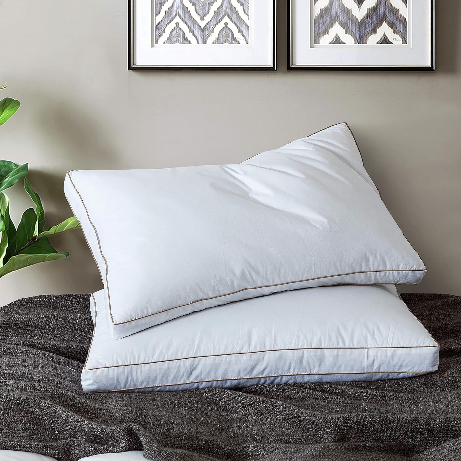 Amazon Com Yalamila White Bed Pillows For Sleeping With 100