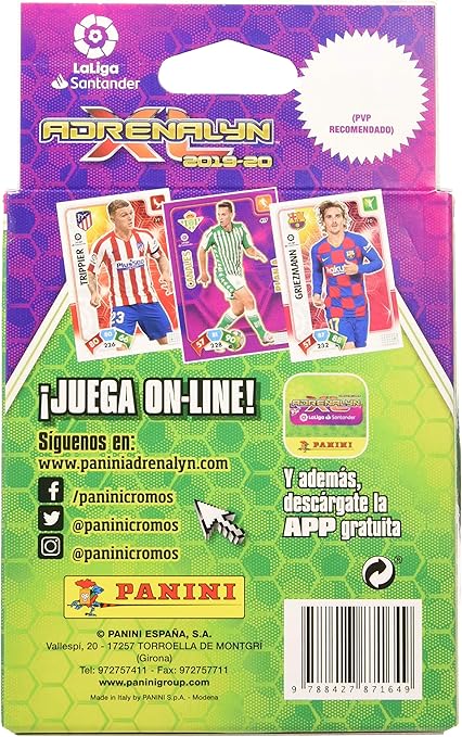 La Liga Santander- Adrenalyn Cartas (Panini 9788427871649): Amazon.es: Juguetes y juegos