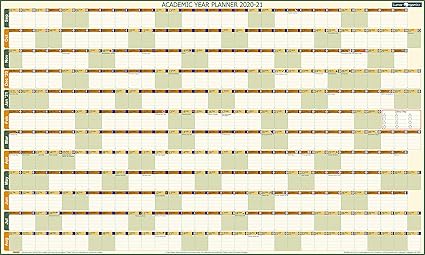 Academic Extra Large Year Wall Planner 2020 2021 1 000mm X 600mm Unlaminated Amazon Co Uk Office Products
