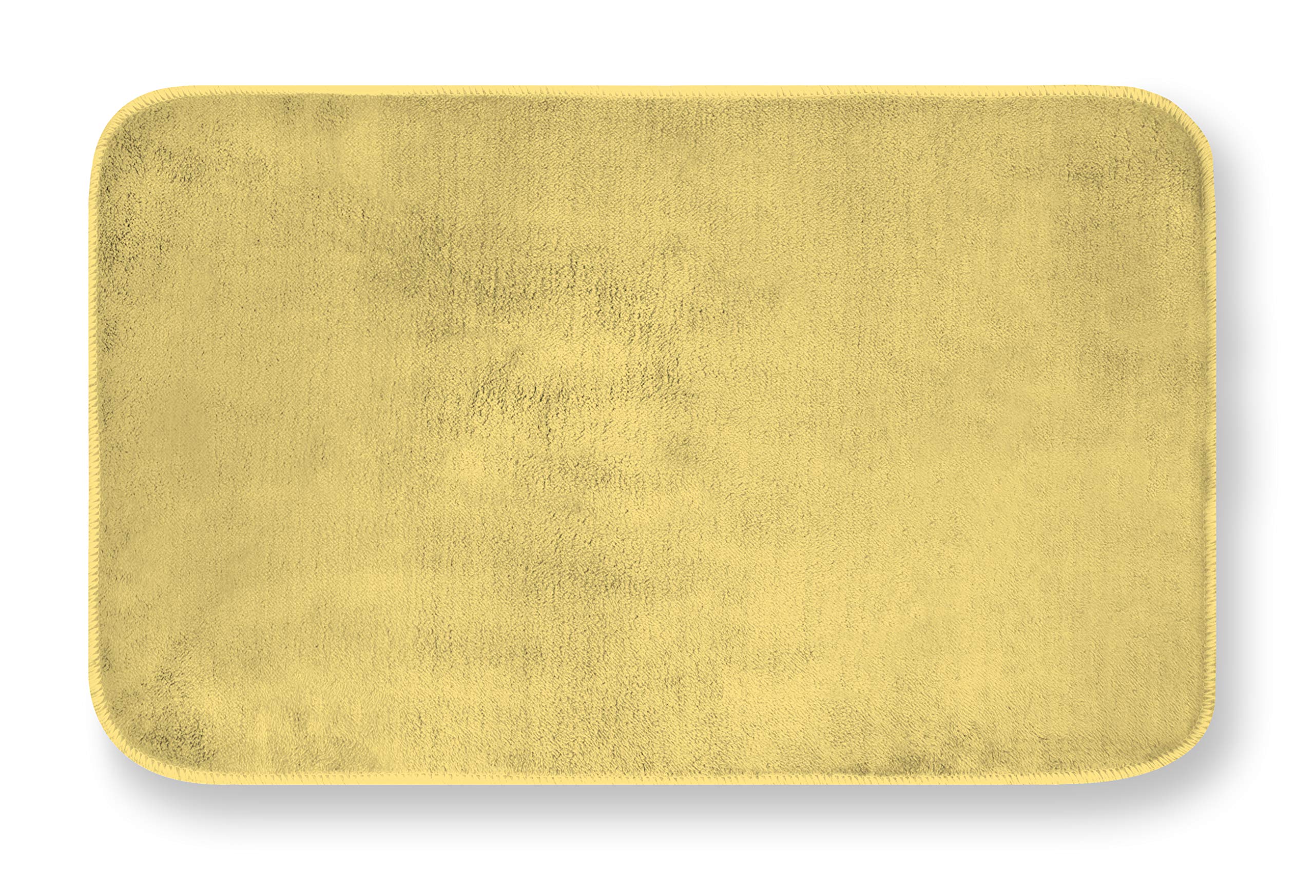 GEMITEX MERLINO 50X80 Carpet ULTRASSORBENT, Polyester, Yellow