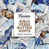 Bible Verse Buttermints, About 100 Count, Individually Wrapped | Christian Scripture Candy, Classic Buttery Mint Flavor, Great For Church Events, After Dinner Mints, Gifting, Sharing