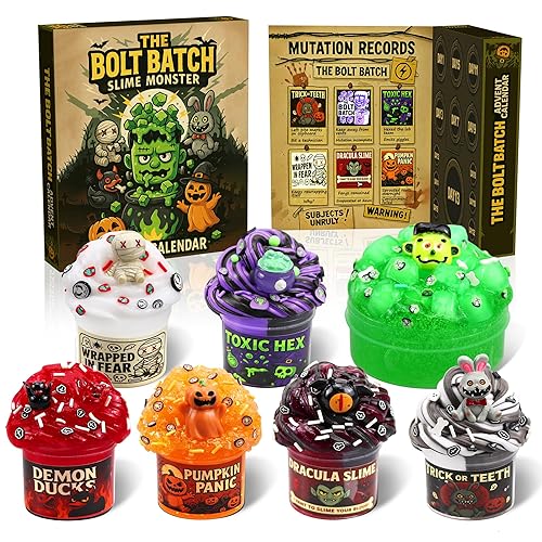 Funewest Slime Advent Calendar 2025 Kids, Christmas Countdown Calendars with Scented Slime Kits, Party Favours Gift for Kids Teen Girls Boys