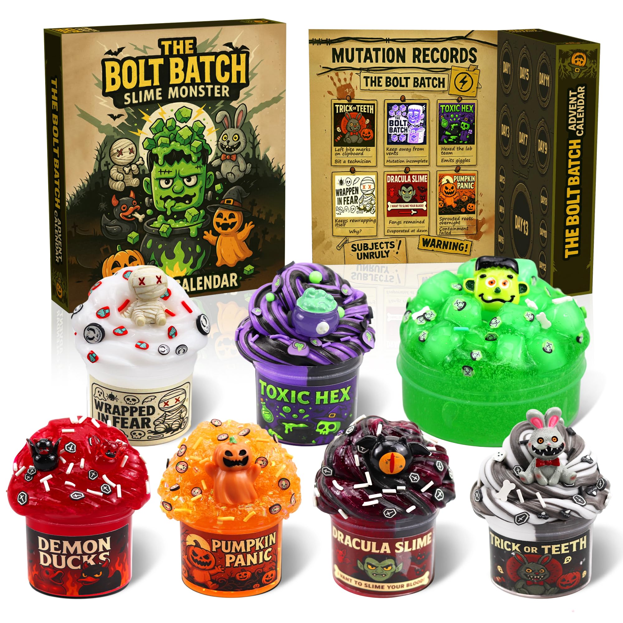 Funewest Slime Advent Calendar 2025 Kids, Christmas Countdown Calendars with Scented Slime Kits, Party Favours Gift for Kids Teen Girls Boys