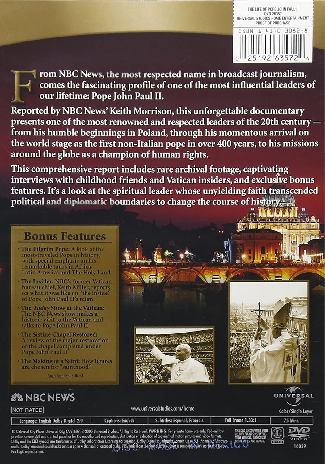 Amazon Com Nbc News Presents The Life Of Pope John Paul Ii Nbc New Presents Movies Tv