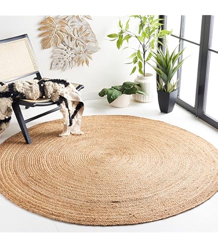 Amazon.com: HOMEMONDE 8ft Round Natural Jute Rug - Handwoven
