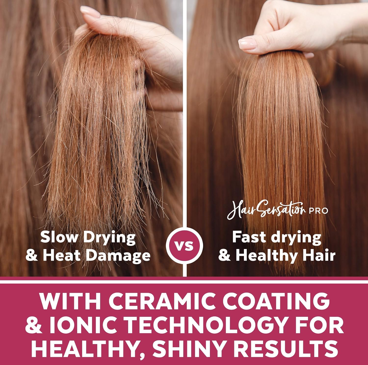 Hair Dryer Brush - Hot Air Brush with ION Generator, and Ceramic Coating for Fast Drying, Hair Dryer and Styler for Salon Diffuser Results, Perfect One Step Hair Dryer and Volumizer for All Hair Types : Beauty