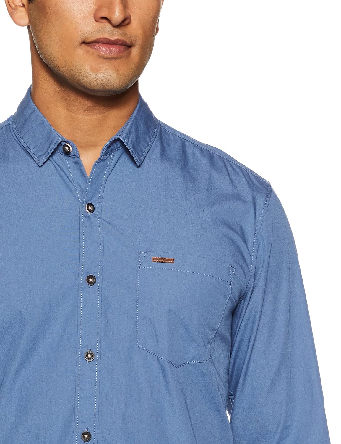 wrangler men's solid slim fit casual shirt