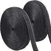 ECOHomes Sew On Hook and Loop Tape for Fabric (3/4 Inch x 33 Feet, Black) | Sewable Sew-On Strips for Clothing, Clothes, Fabric, No Adhesive, Sewing Fastener Straps, Easy Sew In, Strong Grip