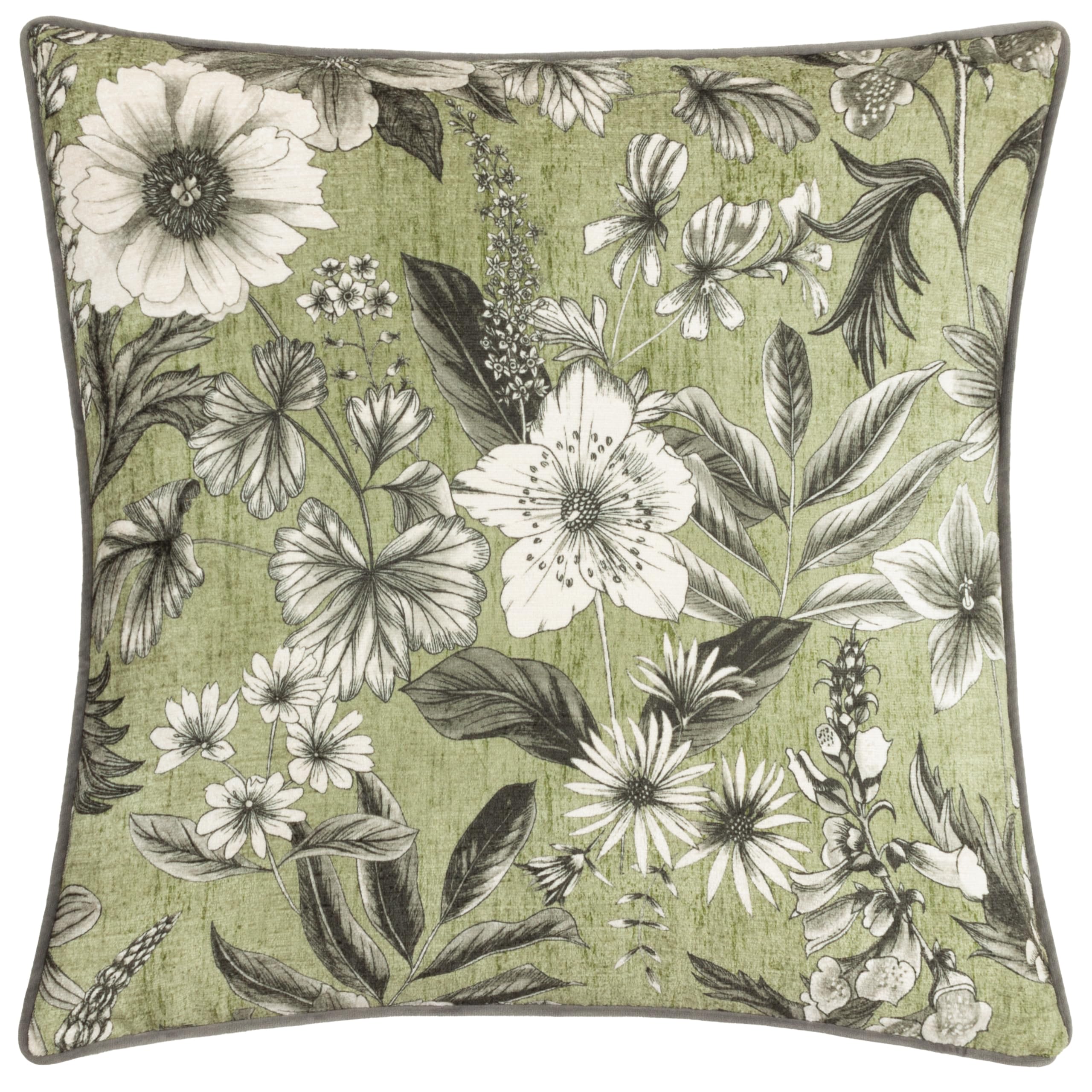 furn. Wylder Nature Harlington Botany Floral Piped Cushion Cover