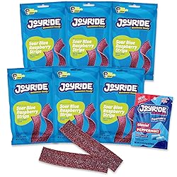 JOYRIDE Blue Raspberry Sour Strips - 3.5 oz 6-Pack