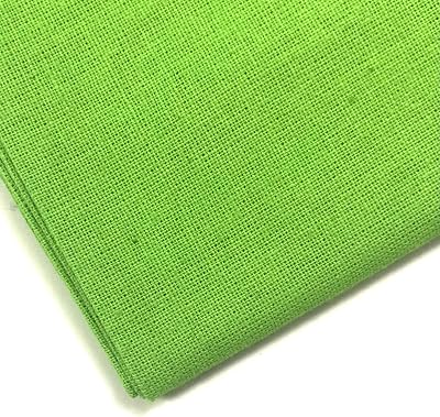 M & J Plain Lime Green Cotton Fabric 60in 100% Cotton 1 Metre