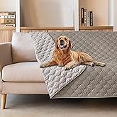 gogobunny 100% Double Sided Waterproof Dog Blanket Soft Pet Bed Cover Reversible Protect Furniture Couch Sofa Car for Puppy Large Dog Cat (Dark Stone/Light Stone, 82x82 Inch (Pack of 1))