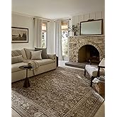 Loloi Magnolia Home by Joanna Gaines Wimberly Collection WYM-06 Bark/Ivory 7'-9" x 9'-9" Area Rug