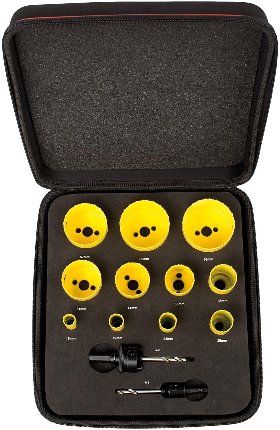 Starrett Bi-metal Hole Saw Kit, 13 Piece KFC11022 Fast Cut Deluxe Plumbers Hole Saw Set