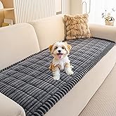 MEETSKY Couch Cover for Sofa, Non Slip Washable Couch Covers for 2 Cushion Couch Sofa Pet Friendly, Soft Sofa Cover for Love Seats, Dog Mat for Couches, Dark Grey, 27.6" x 59"