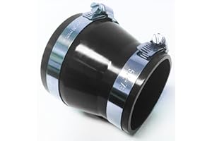 Qi Motorsports 2.5"-3" 2.75"-3" 3"-3.5" 3"-3.25" 3"-3.5" 3.25"-3.5" 63mm 70mm 76mm 85mm 89mm 101mm Reducer Coupler Connectors PVC Rubber with 2 Clamps (3" - 3.5", Black)