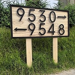 LUCK HOUSE 6 Inch Modern House Numbers for