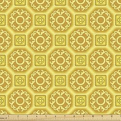 Lunarable Mustard Fabric by The Yard, Middle