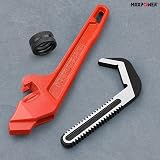 MAXPOWER 300mm 12-Inch Offset Adjustable Hex Pipe Wrench for Square Nuts view 4
