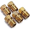 LTWFITTING Brass 3/4-Inch OD x 3/4-Inch Male NPT Compression Connector Fitting(Pack of 5)