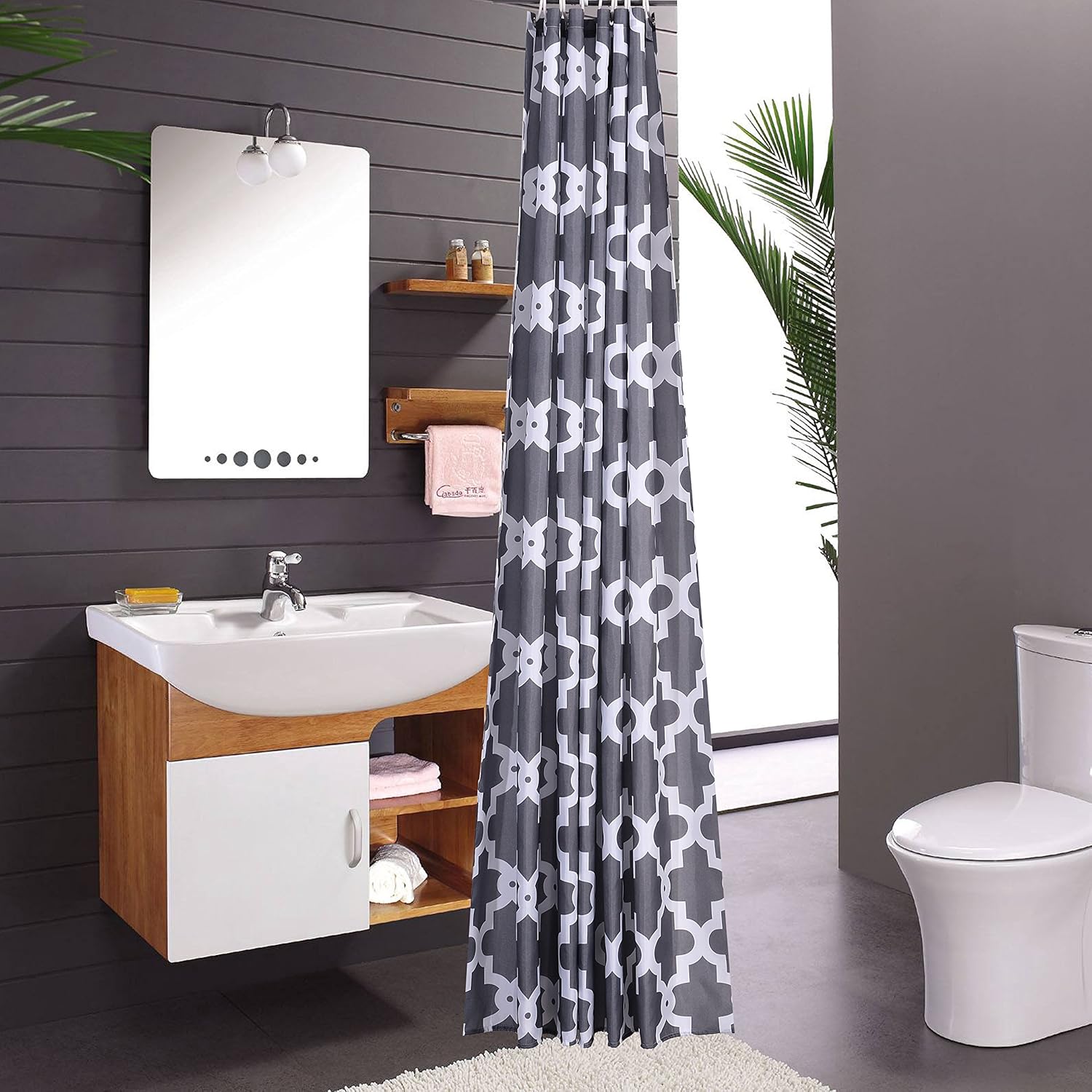 Bath Yoloplus Shower Curtain Liner White 80 X 80 Inch Weighted Hem