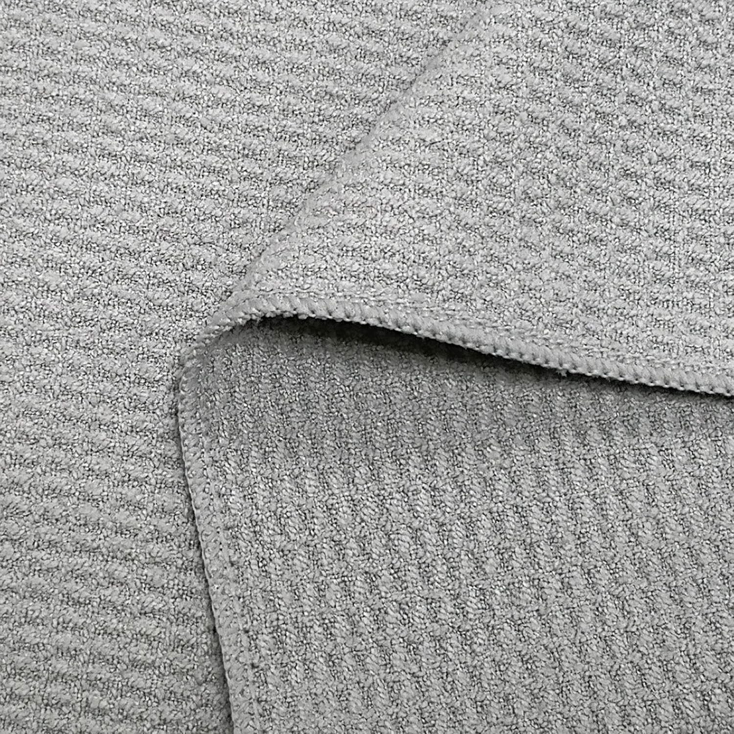 POLYTE Premium Microfibre Kitchen Dish Cloth Waffle Weave (Dark Blue, Gray, Off White, 30x30 cm) 12 Pack - Image 5