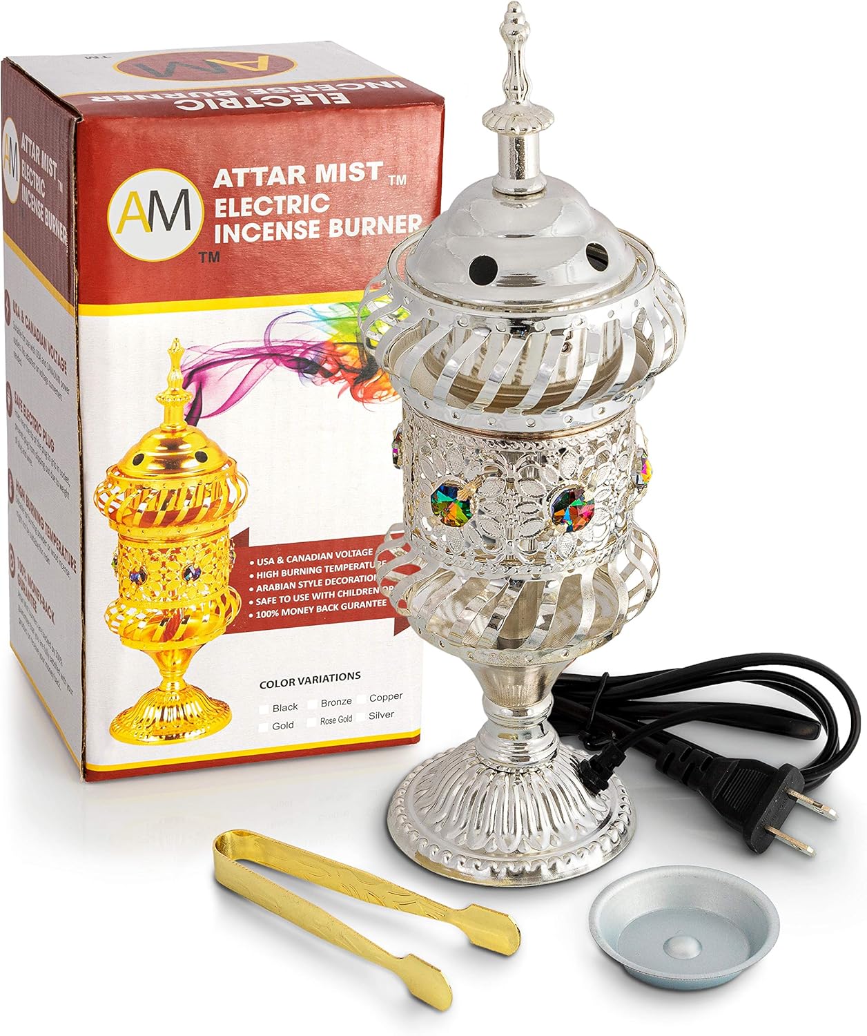ATTAR MIST Electric Incense Burner Oud Frankincense Resin