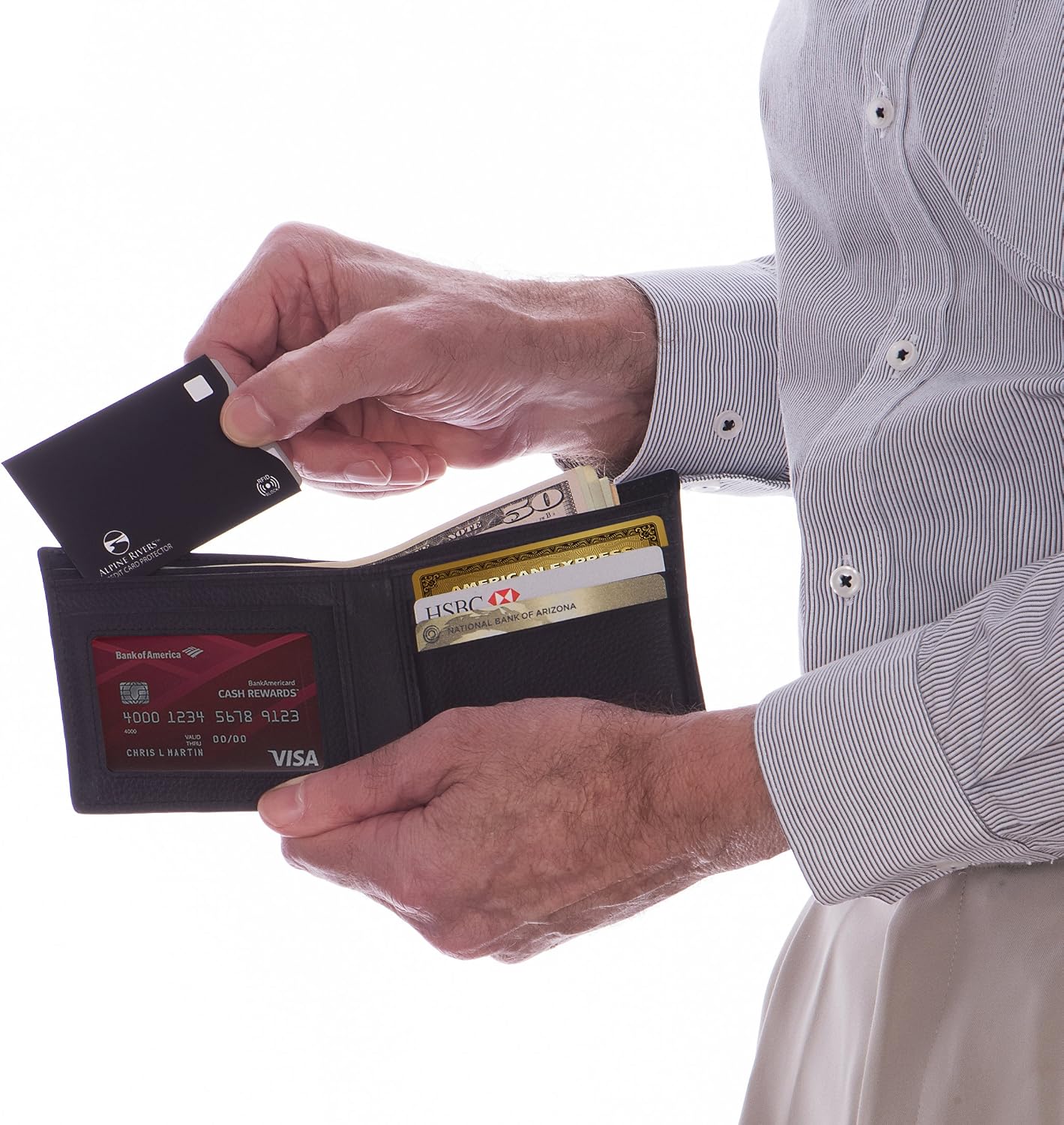 ALPINE RIVERS 18 RFID Blocking Sleeves: 14 Credit Card & 4 Passport Protectors - Image 4