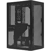 SSUPD Meshroom S V2 Mini-ITX Gaming PC Case (SFF), Full Mesh Panel with PCIE 5.0 Riser Cable, Compatible ATX MB/RX9070/5090/280mm AIO, USB Type-C (Black Variant B)