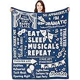 Turelos Theater Gifts, Theatre Gifts Blanket, Musical Theater Gifts, Gifts for Theatre Lovers, Gifts for Theatre Actors, Theatre Gifts for Women, Broadway Gift Throw Blanket 60x50in