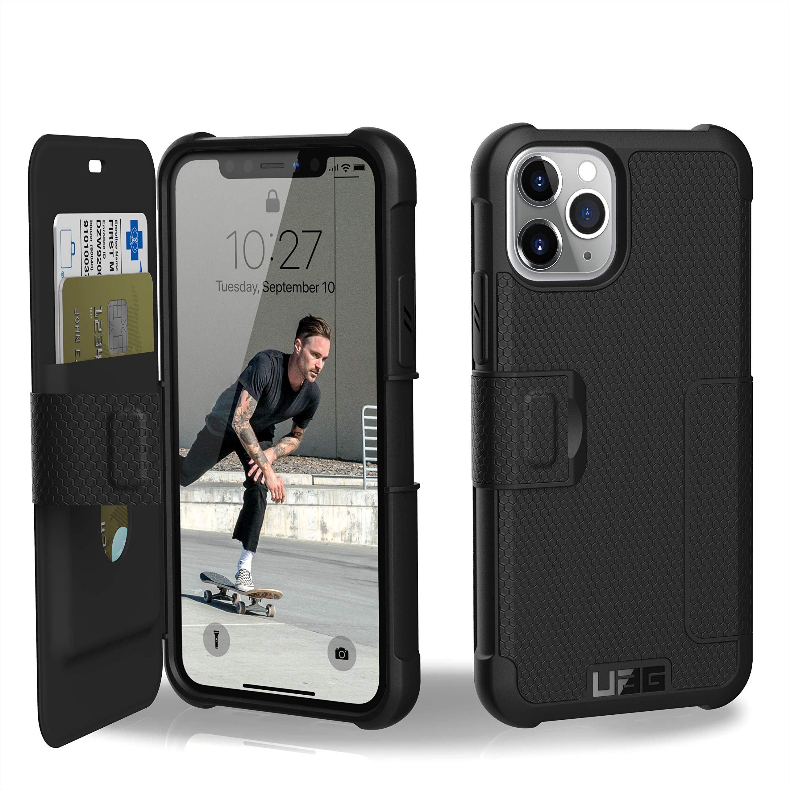 URBAN ARMOR GEAR Designed for iPhone 11 Pro [5.8-inch screen] Metropolis Feather-Light Rugged [Black] Military Drop Tested iPhone Case